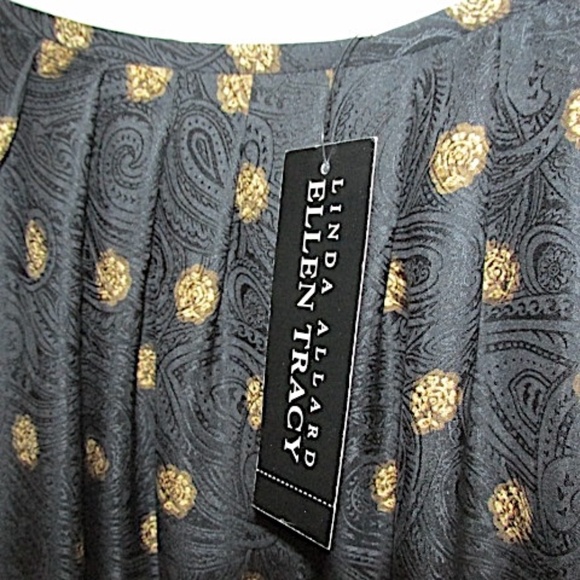 Ellen Tracy NWT Pleated Silk Midi Skirt, Size 12 - Picture 6 of 7